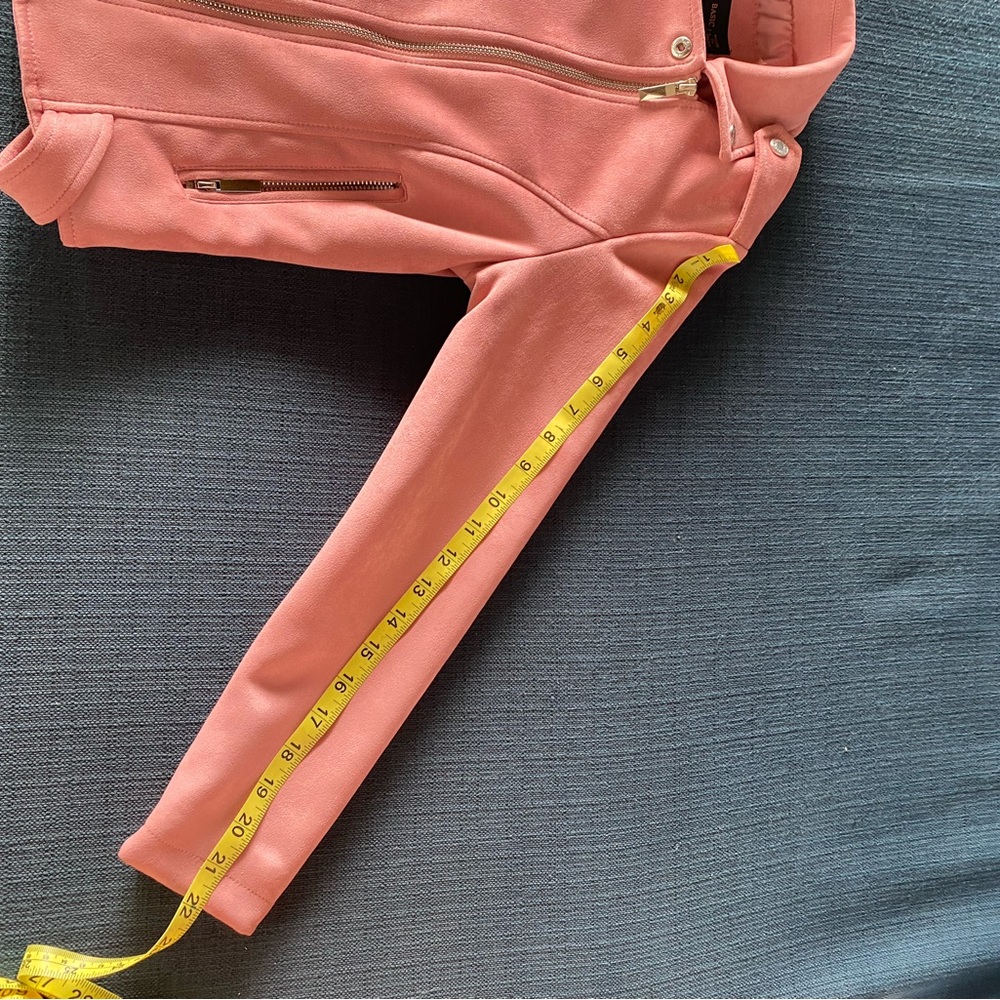 Faux Suede pink motto jacket. Used twice, excellent condition. - Picture 8 of 8